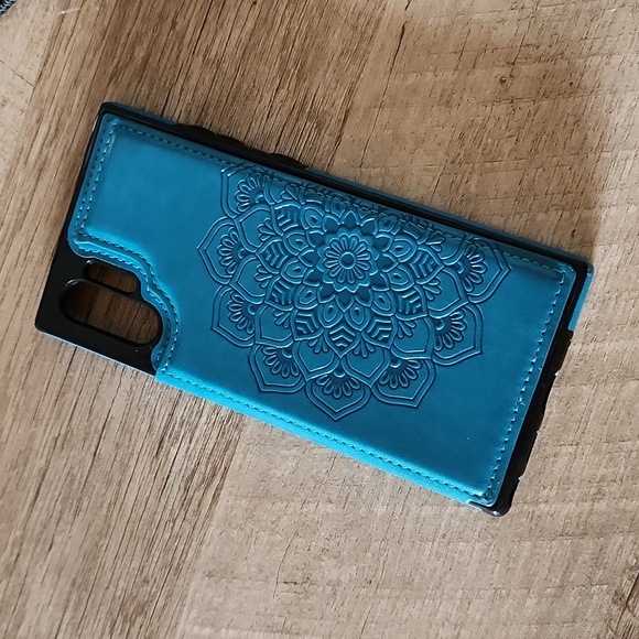 Galaxy Note 10 Plus phone Case Wallet w/ Card Holder, Embossed Mandala Patter - Picture 10 of 12